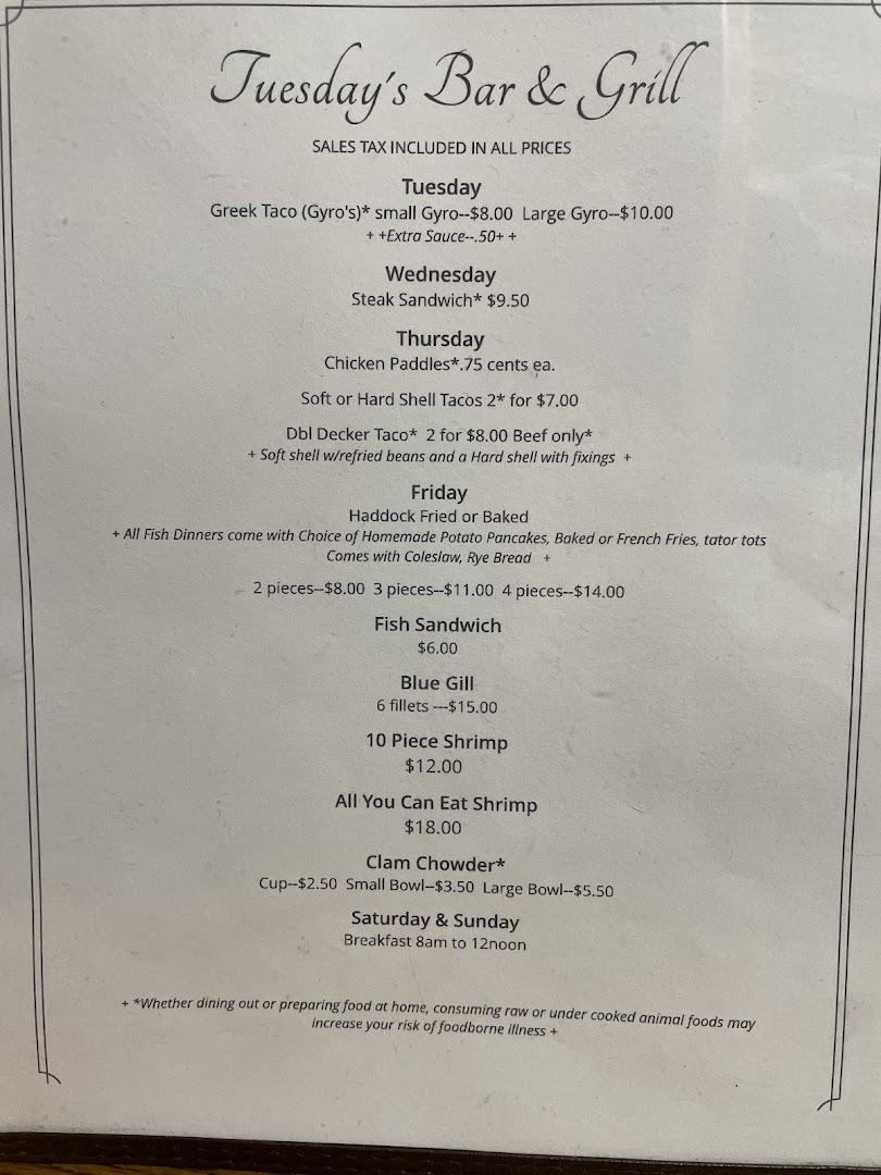 Tuesday's Bar & Grill